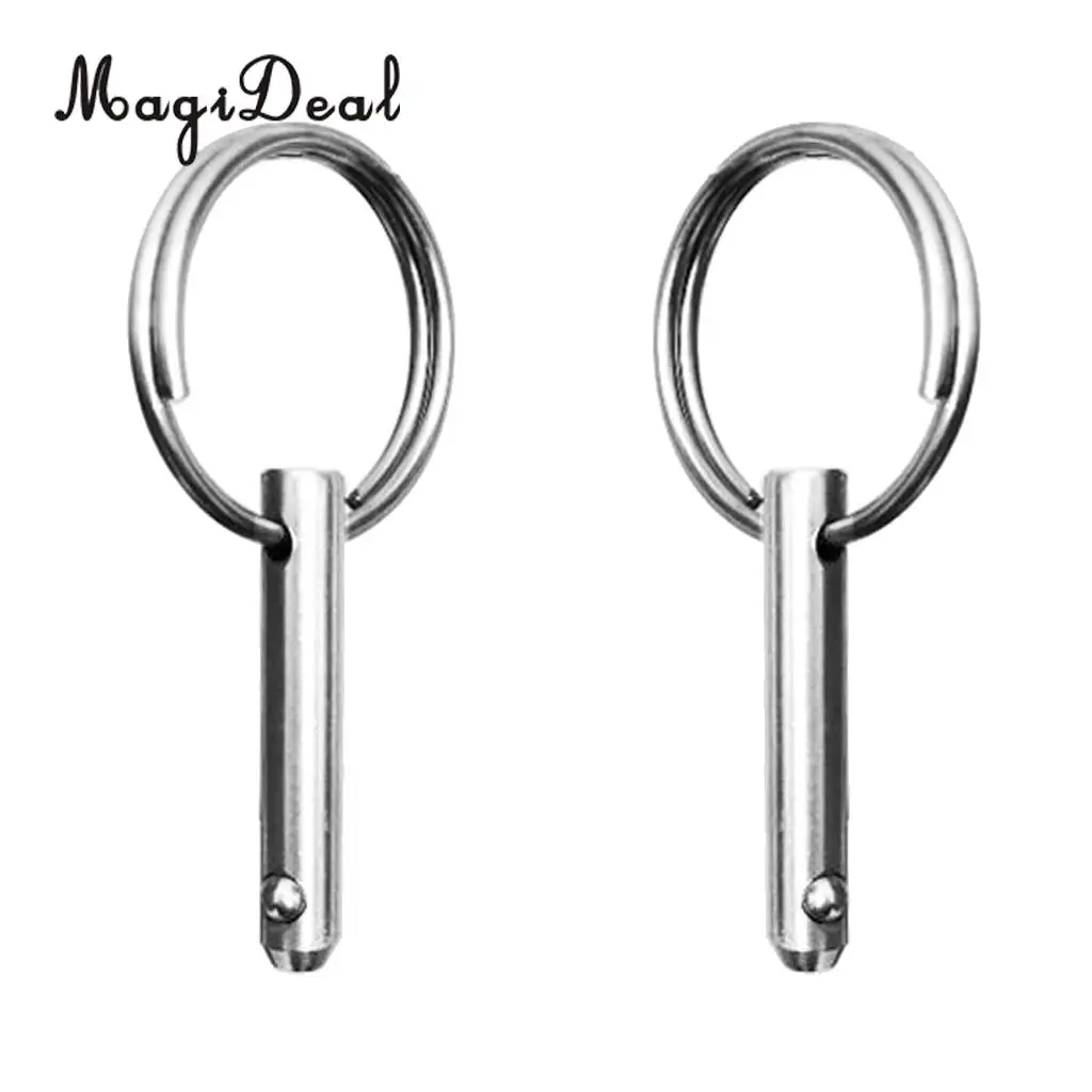 

2 Pieces Quick Release Pin 1/4' 316 Stainless Steel Marine Hardware - Bimini Top for Water Sports Rowing Boats Dinghy Yacht Acce