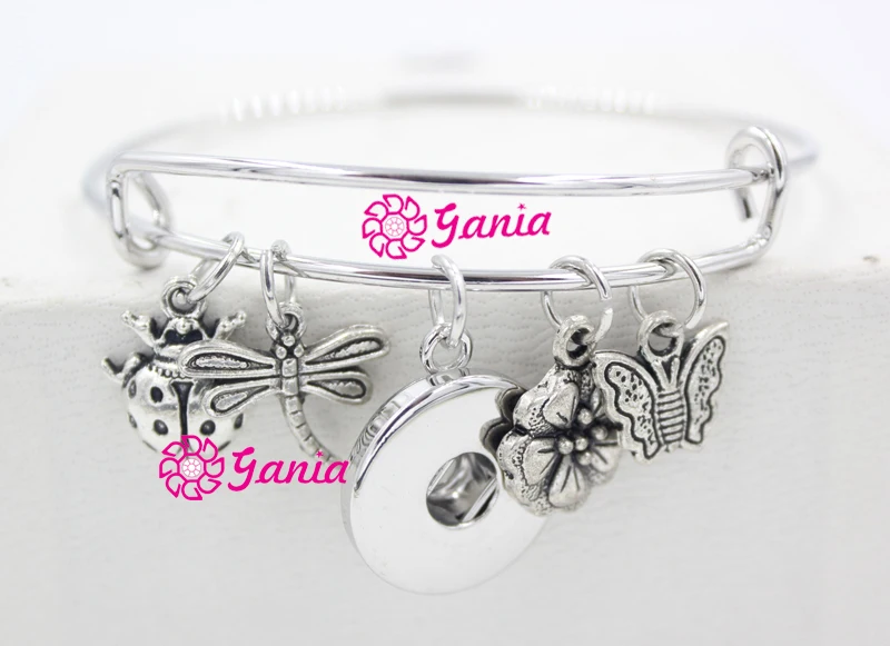 Сменные ювелирные изделия 18 мм пружинный стиль цветок насекомое стрекоза