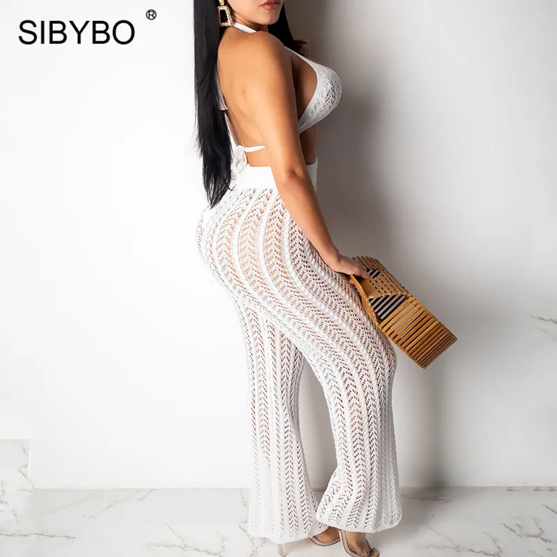 Женский трикотажный комплект из двух предметов Sibybo летний укороченный топ с