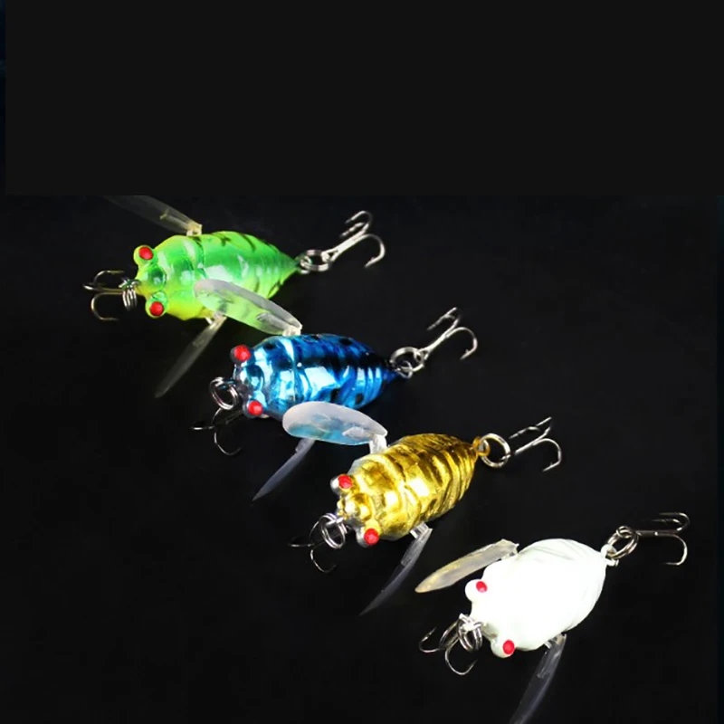 Bionic cicada насекомое двойной анкерный крючок искусственная приманка твердая