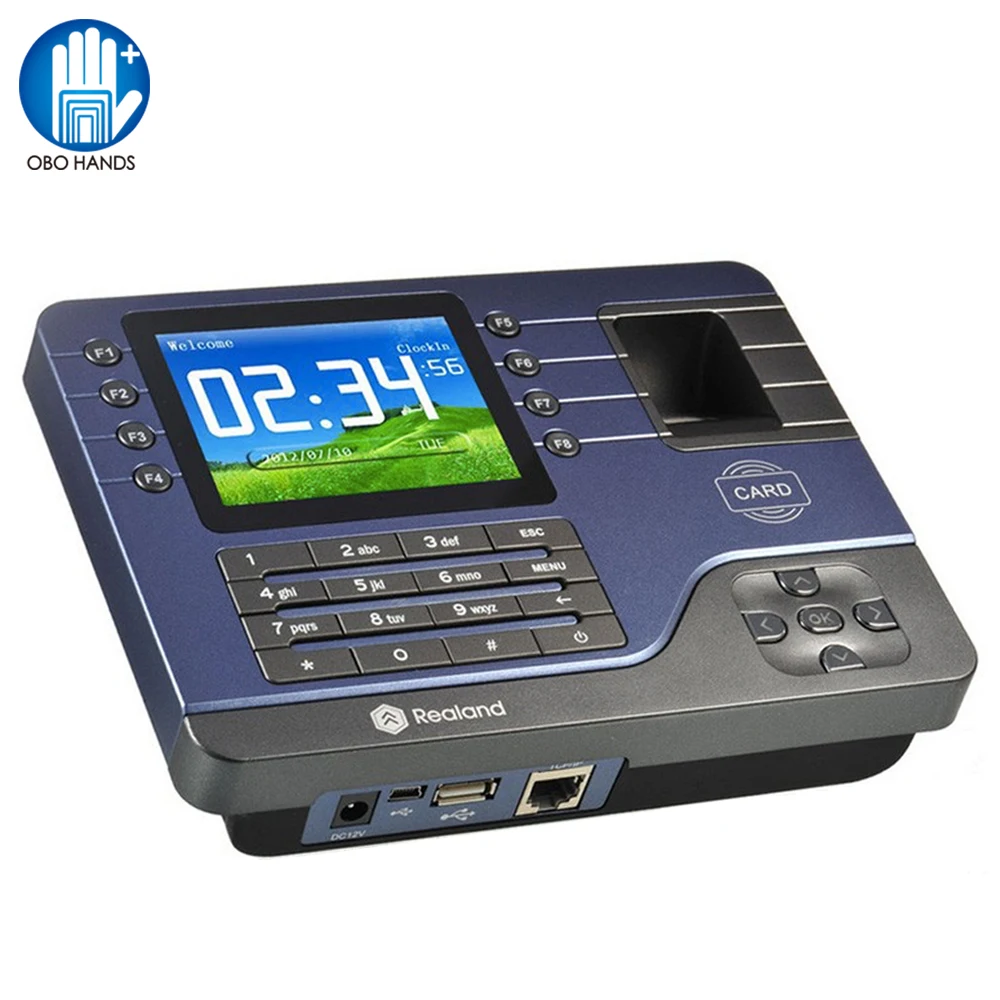 Биометрический считыватель отпечатков пальцев TCP/IP/USB 3 2 дюйма часы записывающее