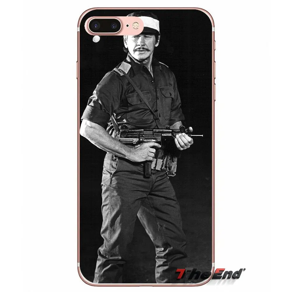 Для iPhone X 4 4S 5 5S 5C SE 6 S 7 8 плюс Samsung Galaxy J1 J3 J5 j7 A3 A5 2016 2017 Чарльз Бронсон прозрачный