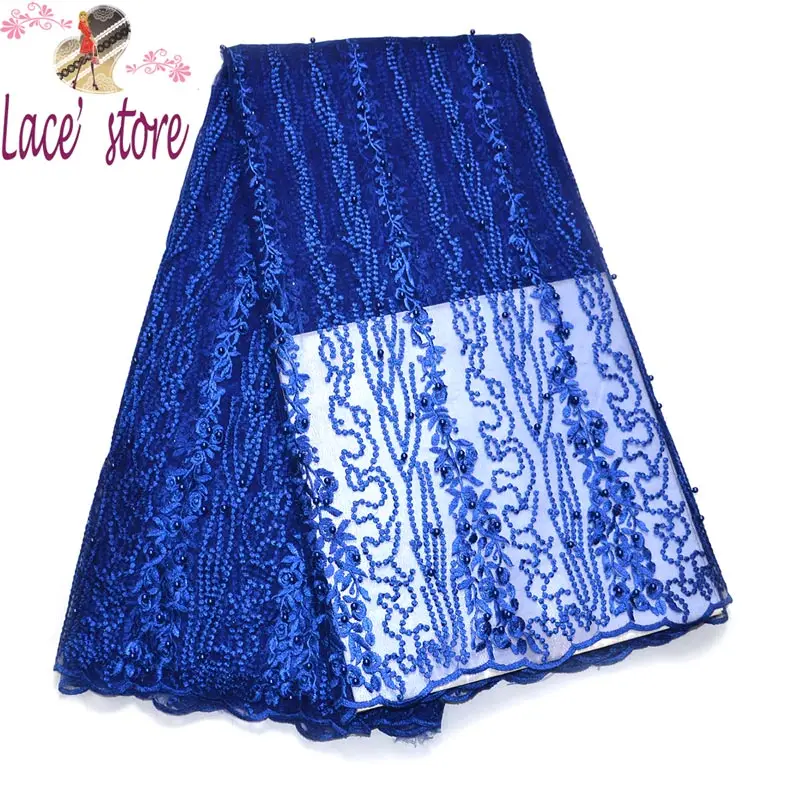 Высокое качество африки бисера кружевной ткани для Французский в tulled кружева F1096