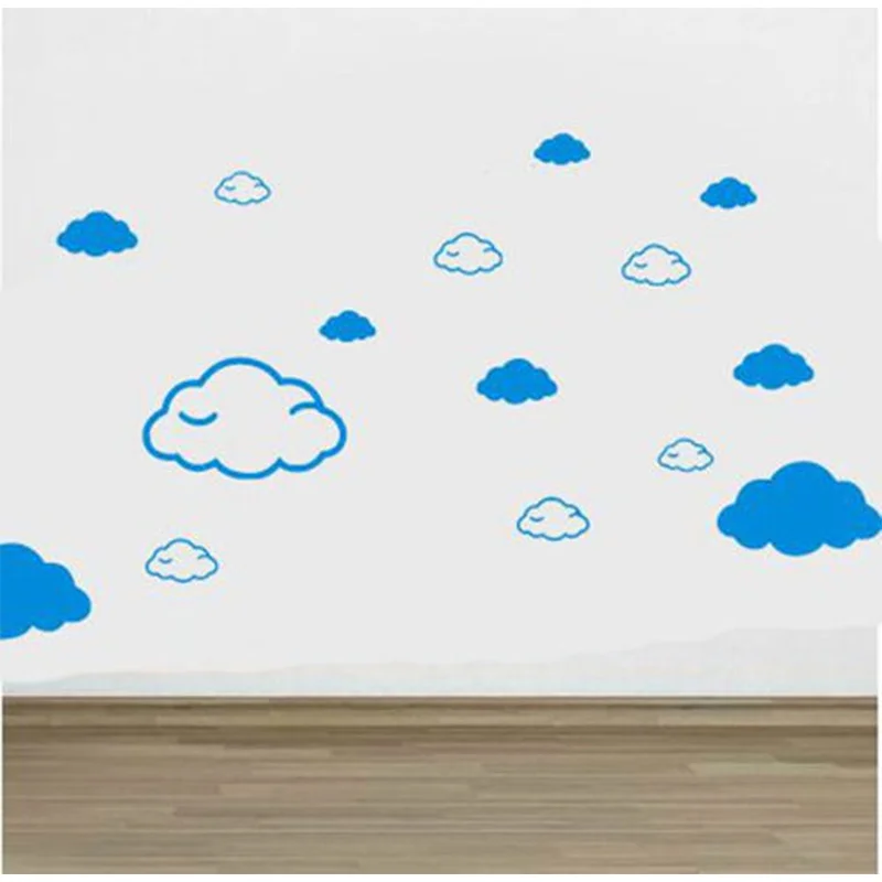 

Free Shipping clouds wall sticker adesivo de parede home decor classroom nursery kid wall decor wallpaper for baby room