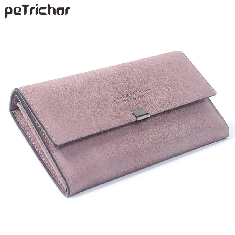 

High Quality Women Long Wallets Letter Standard Hasp Money Purse Fashion Style Card Holder Synthetic Leather Clutch Bag Female