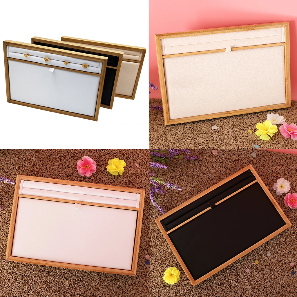 Solid Bamboo Wooden Handmade Tray Box Jewelry Display Organizer Storage for Bracelets Pendant Necklace Earrings Rings | Украшения и