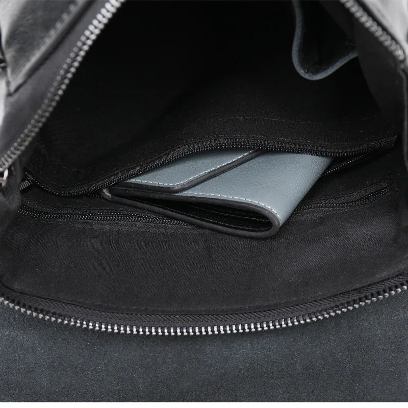 

Genuine Leather Women Backpacks 2019 Vintage Girls School Bags for Teenager Girls Solid Black Casual Shoulder Bag Daypack Female