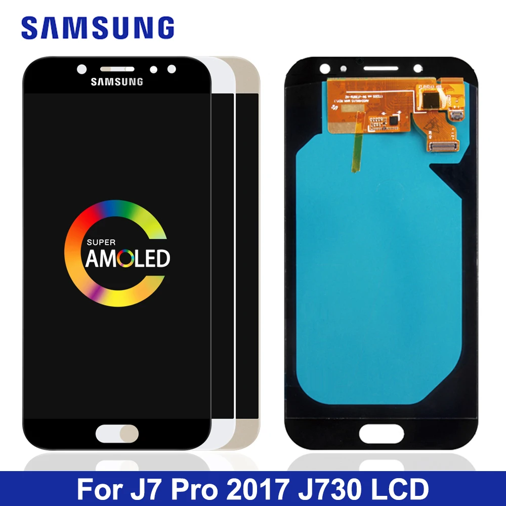 5,5 ''Супер AMOLED lcd s для samsung Galaxy J7 Pro J730 J730F lcd дисплей кодирующий преобразователь сенсорного экрана в сборе регулируемый