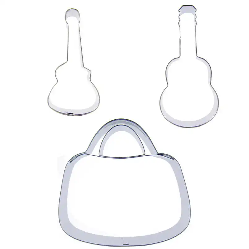 Электрическая гитара скрипка форма сумочки 3 формы для резки печенья инструменты