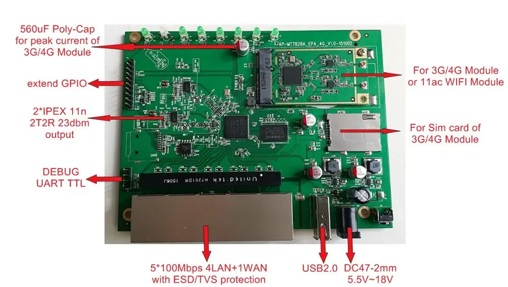 Mt7628 схема платы trolink