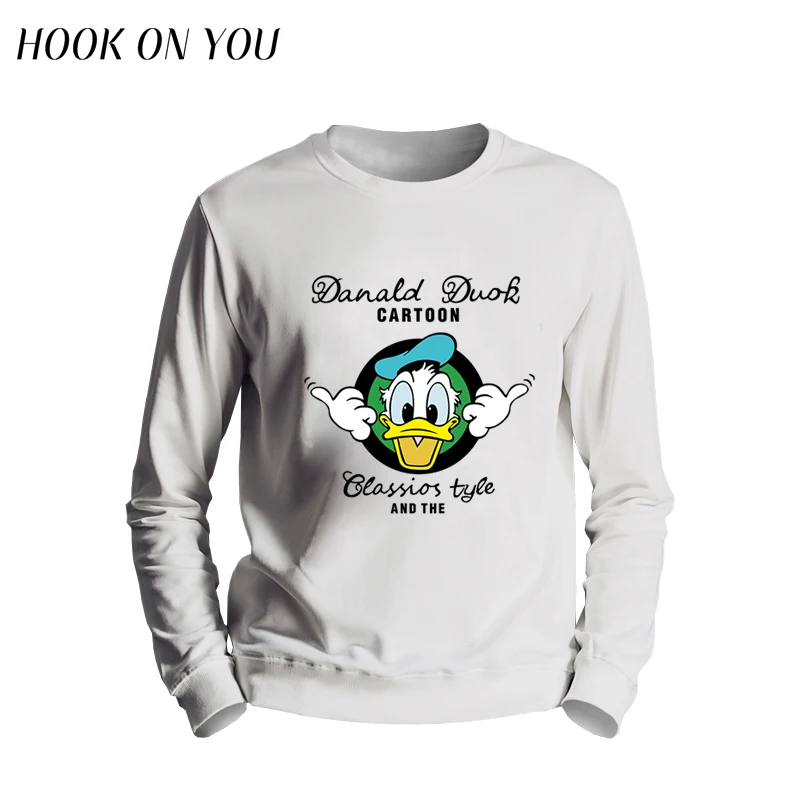 Новое поступление 2017 года Дональд Дак Для мужчин Толстовка мультфильм аниме с
