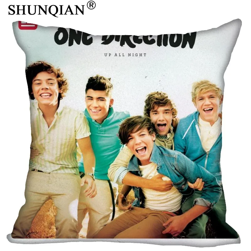 

One Direction Pillowcase Square Zippered Home Decorative Pillow Cover Wedding Custom Gift For Two Sides Printed