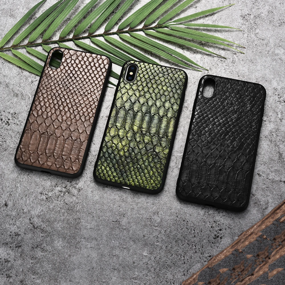 XOOMZ Brand for iPhone XR Case PU Leather Phone cases Python Texture Ultra thin Back Cover |