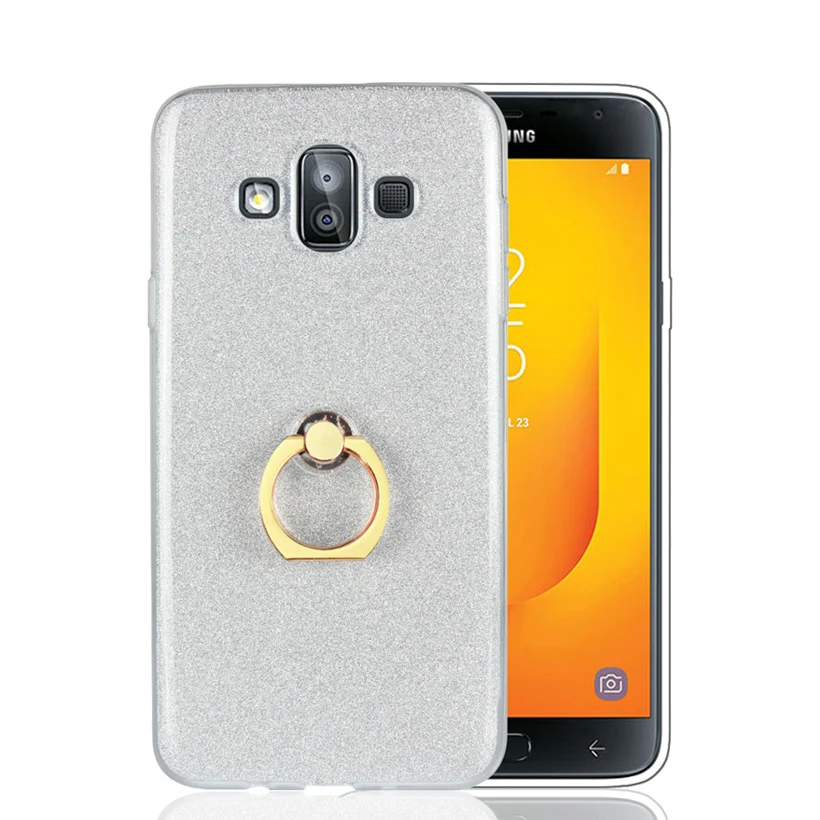 Glitter Finger Ring Cases For Samsung Galaxy J8 J7 DUO J6 Prime JJ4 Plus J5 3 J1 Ace Mini J2 Pro Core Covers |