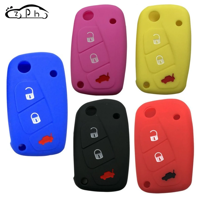 Силиконовый чехол для ключей FIAT Panda Stilo Punto Idea Doblo Grand Bravo 500 Ducato пульта