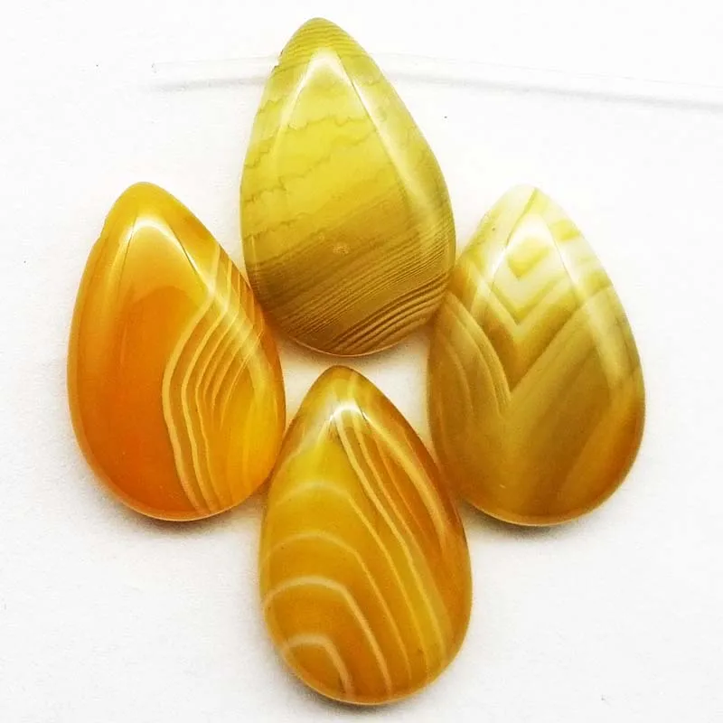 12pcs Natural yellow onyx agates teardrop pendant bead 22x14x6mm yl31305