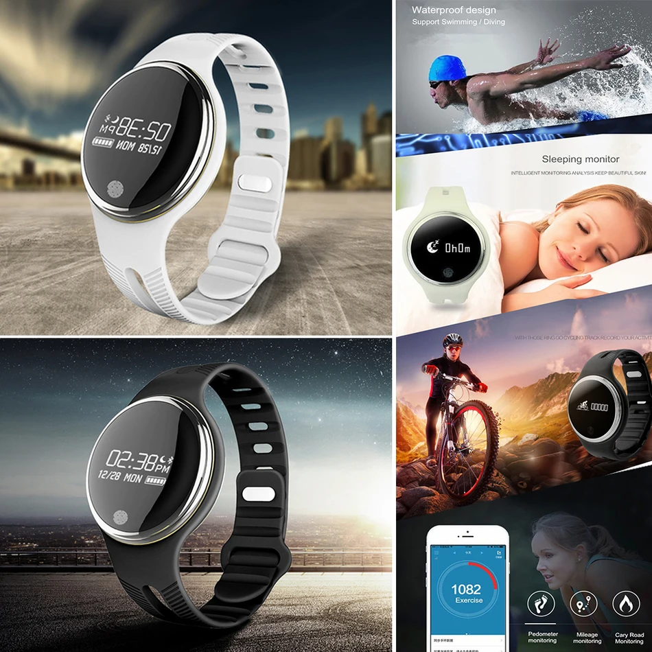 Новый Для мужчин умный Браслет Шагомер Одежда заплыва Sport Band Водонепроницаемый
