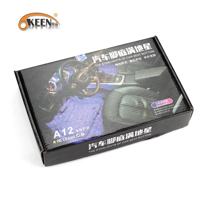 

OKEEN Car Styling LED Decorative Atmosphere Lamps Colorful Star Lights Universal Auto Interior Seat Bottom Light With USB Remote