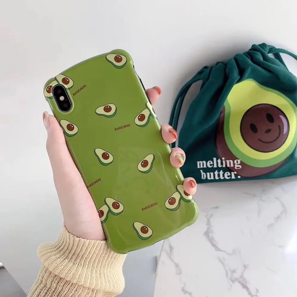 ORYKSZ Fashion Fruit Pattern Soft Phone Case For iphone 6 6s 7 8 Plus Xs Cases iPhone Xr X Max Glossy Silicon Cover Coque |
