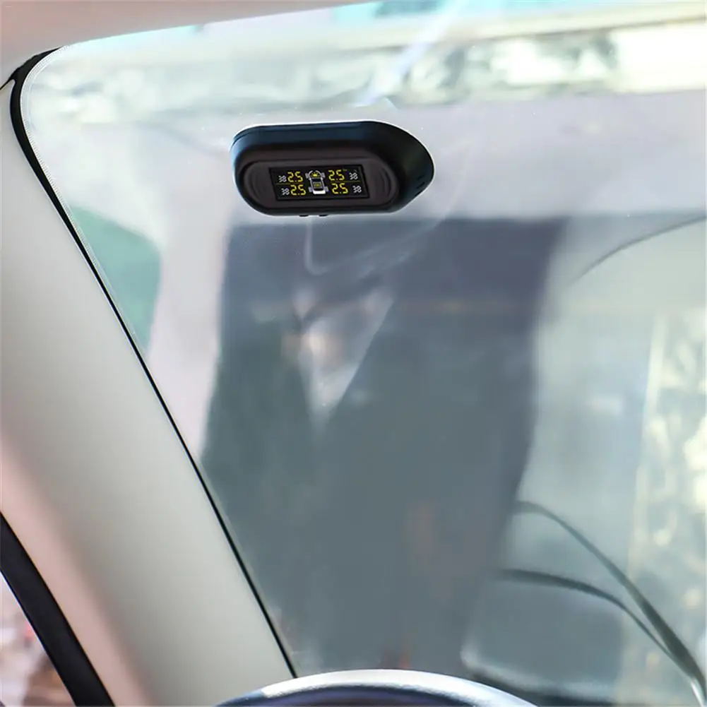 Автомобильный TPMS солнечный заряд ЖК-дисплей давления в шинах монитор Поддержка