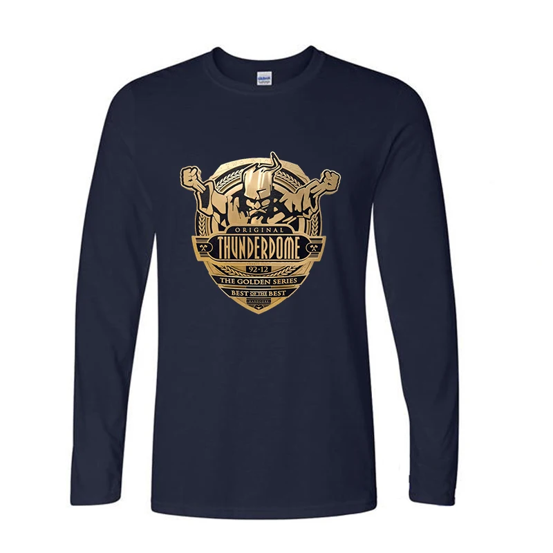 Забавный Графический Harajuku Thunderdome хардкор синий Длинные рукава футболка|long sleeve t