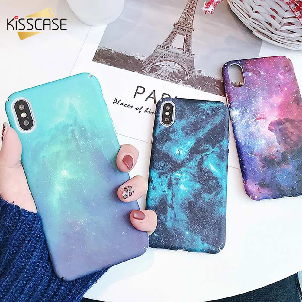 Жесткий чехол KISSCASE с изображением звездной ночи для samsung Galaxy S10 Plus S10e S9 S8 Note 9 8 Capinhas
