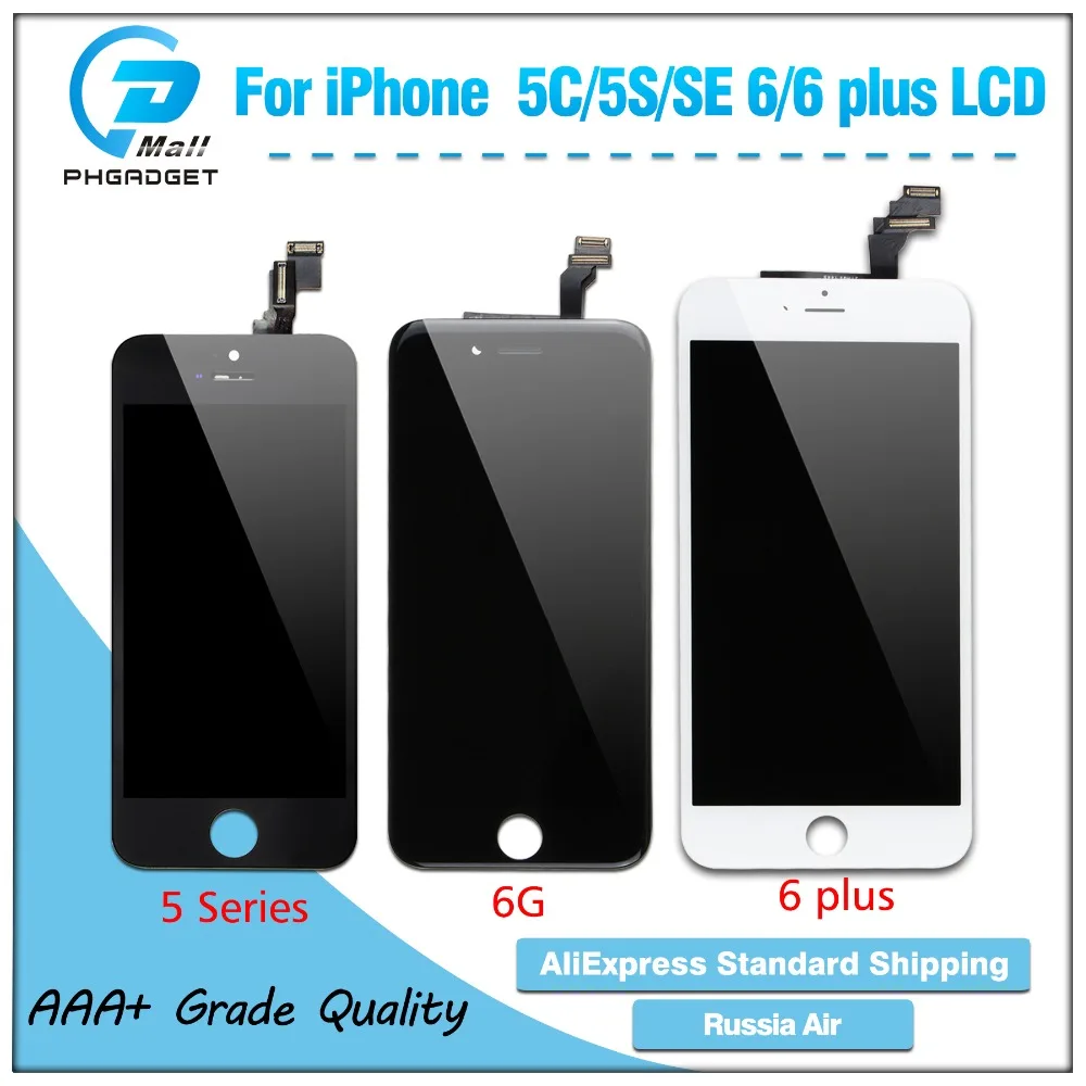 Нормальная Доставка! Лучший ЖК дисплей AAA и сенсорный экран для iPhone 5C 5S SE 6 6G PLUS|touch