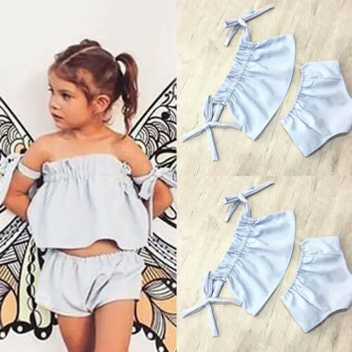 Emmaaby/комплект летней одежды из 2 предметов для маленьких девочек топ без рукавов +