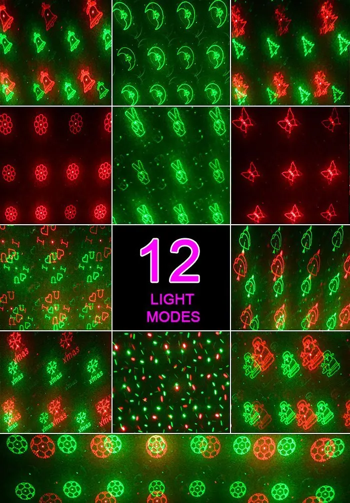 Динамический водонепроницаемый наружный прожектор лазерные огни Звездный