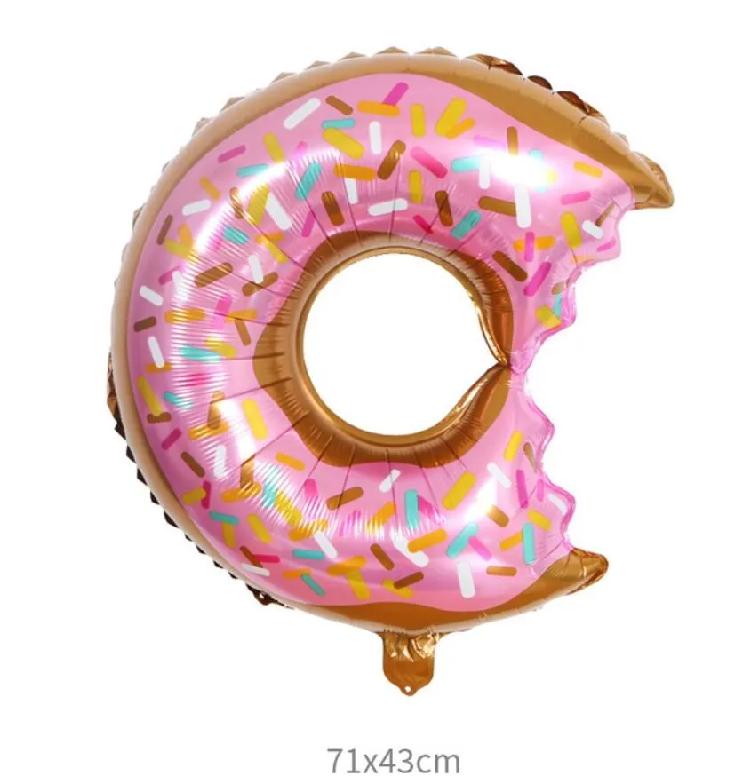 half Donut Новые фрукты овощи мультфильм арбуз/ананас/авокадо фольги воздушный шар День рождения декоративный шар для вечеринки мороженое прекрасные детские игрушки - Цвет: half Donut
