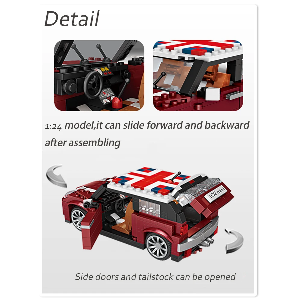 Новинка 492 шт. 1:24 мини модель автомобиля строительные блоки technicRacing Volkswagen Beetle