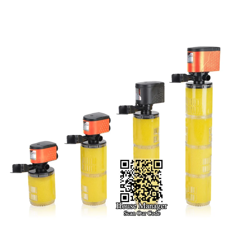 Регулируемое выпускное сопло аквариумный погружной фильтр насос губка 12/18/25/35 Вт