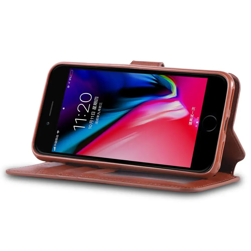 Чехол для iphone8 роскошный кожаный чехол кошелек IPhone 7 iPhone 8 флип кейс apple iphone с