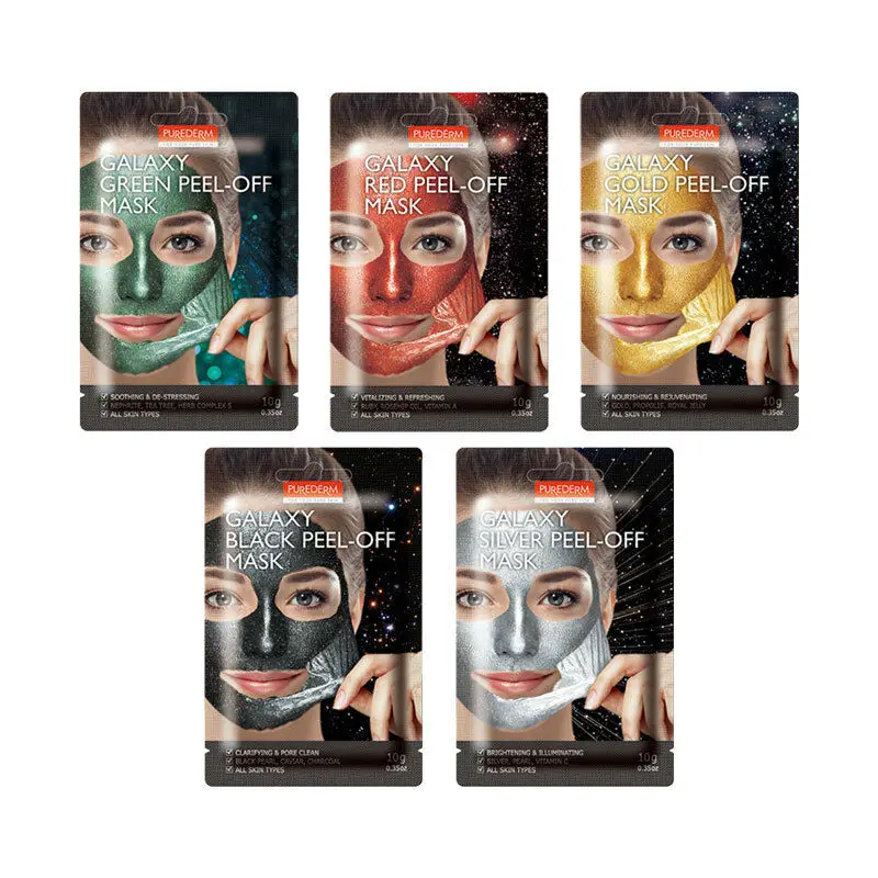 PUREDERM Galaxy отшелушивающая маска 5 шт. для лица поры усадка удаление угрей