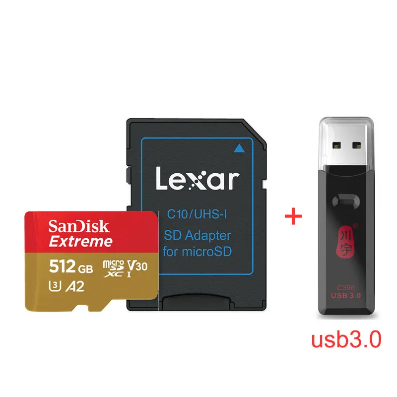 Карта памяти micro SD Экстрим micro SD UHS-I карта Дрон TF карта памяти motion камера A2 V30 U3 32 ГБ 512 Гб 400 Гб 256 ГБ 64 Гб 128 ГБ