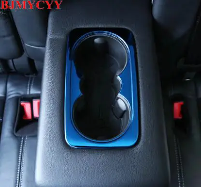 BJMYCYY Car Chrome Matte Rear Water Cup Holder Frame Trim Sticker for Ford New Escape Kuga 2017 | Автомобили и мотоциклы