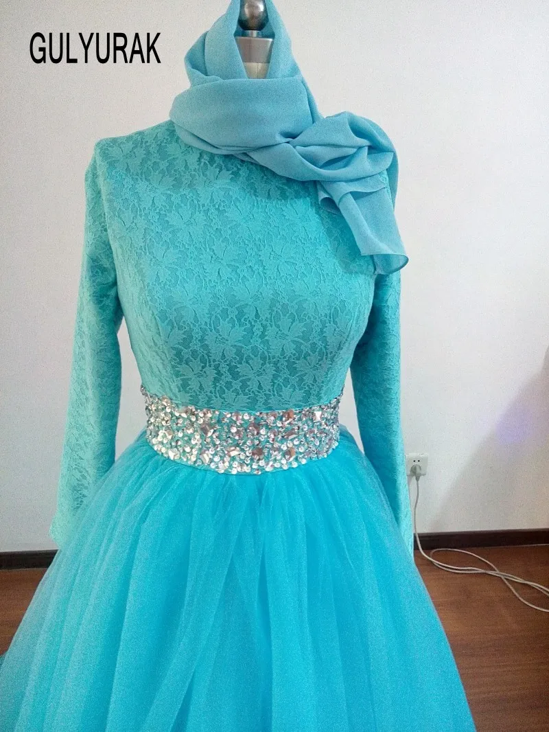 Длинные Рукава Мусульманских Вечернее платье Abendkleider Новинка 2017 партии платья