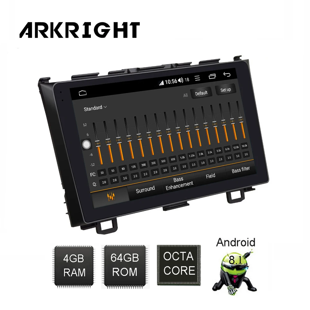 Автомобильный DVD плеер ARKRIGHT 9 '' 2 Din Android 8 1 автомагнитола стерео GPS для Honda CRV 2007
