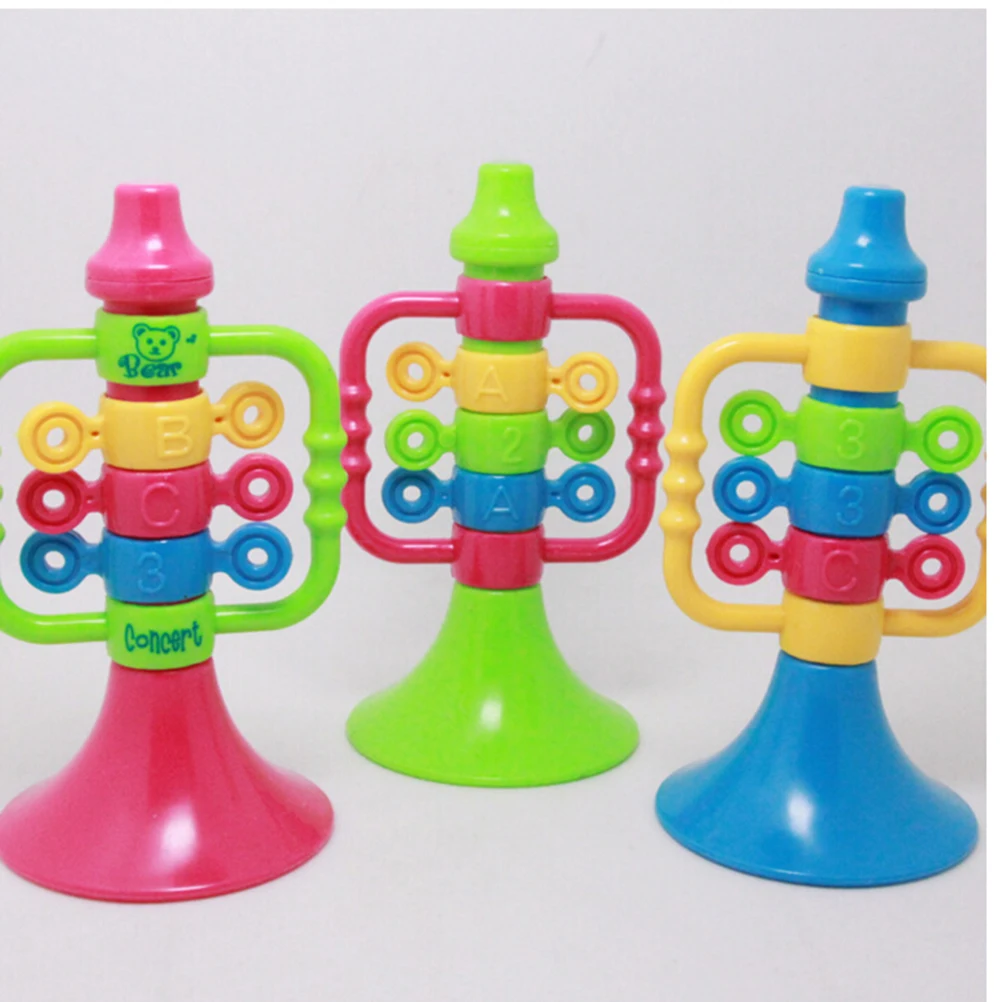 

Plastic Trumpet Hooter Colorful Baby Musical Instrument Early Education Toys Random Send