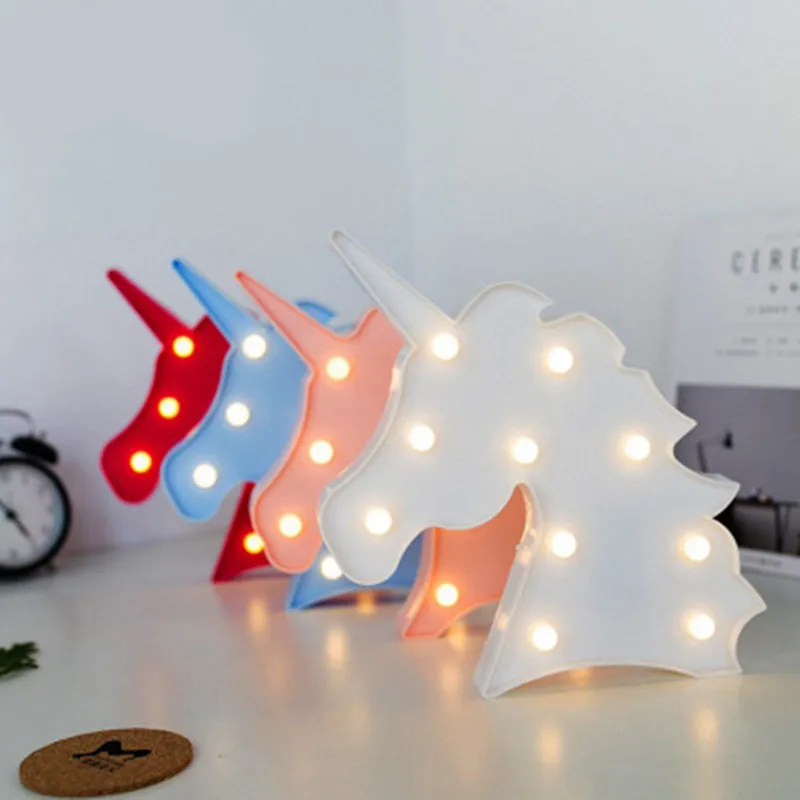 

Cute LED Night Lights Flamingo Unicorn Giraffe Butterfly Star Table Wall Lamp Cartoon Animal Decoration Home Lighting Gift New