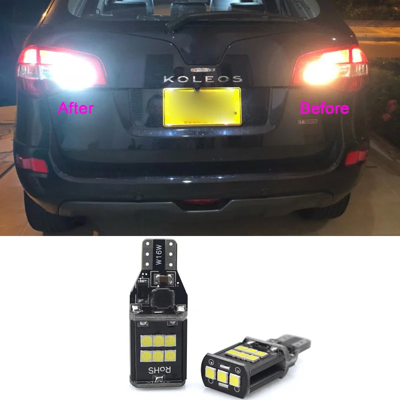 Светодиодные лампы 2x921 912 T15 W16W Canbus без ошибок белые для Renault Fluence Koleos Лагуна III