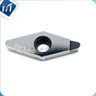 Резцы для токарного станка, PCD, резцы для токарной обработки VCGW160408 R08 VCMW160412, алмазные карбидные вставки для обработки алюминия, латуни