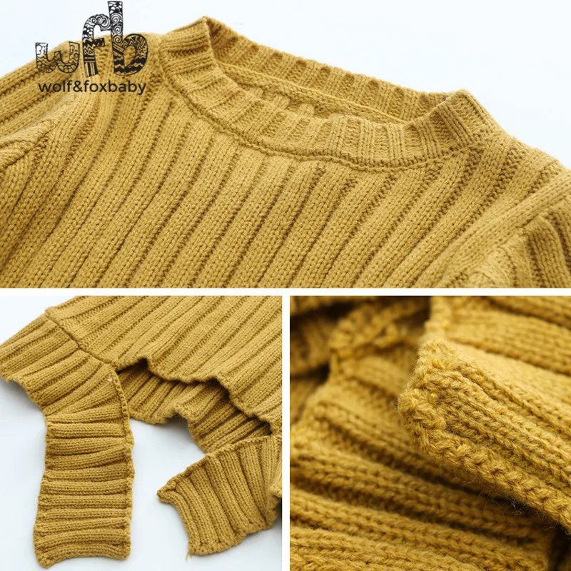 Розничная продажа оригинальный свитер детский вязаный пуловер с подолом