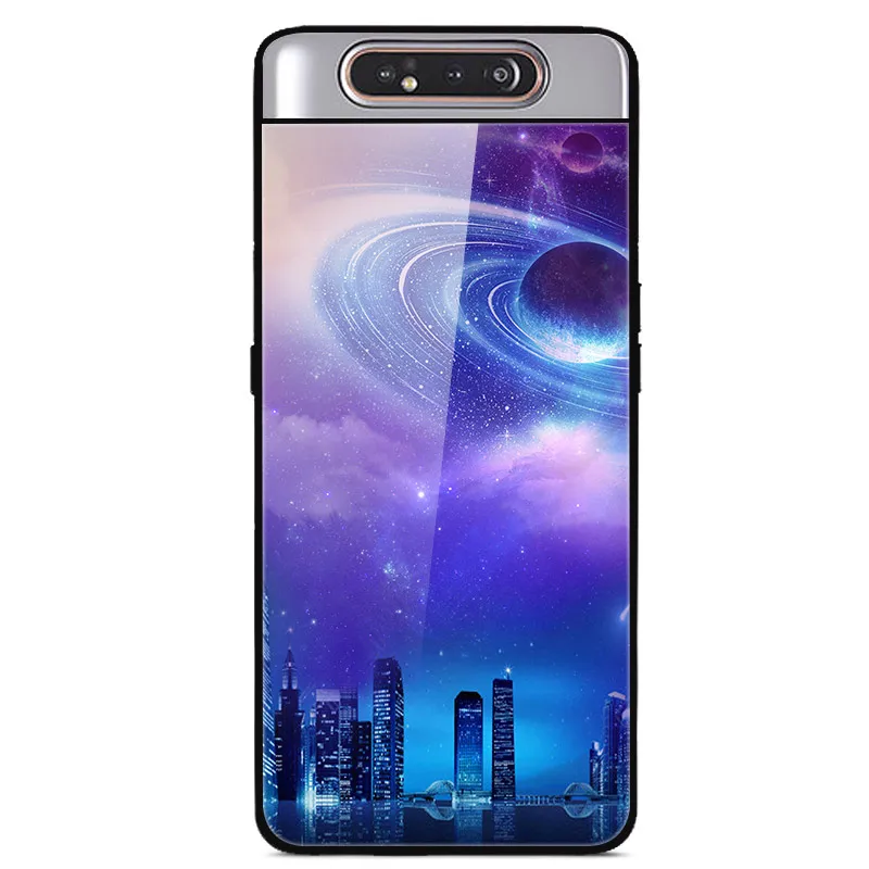 6," чехол для samsung A80, чехол A 80, роскошная задняя крышка из закаленного стекла для samsung Galaxy A80 A90 A 90, чехол, мягкий ТПУ бампер, рамка - Цвет: as photo 22