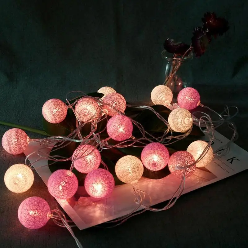 Pink 20 светодиодов фото клип Фея свет шнура Свадебная вечеринка Декор с пультом дистанционного управления - Испускаемый цвет: Pink