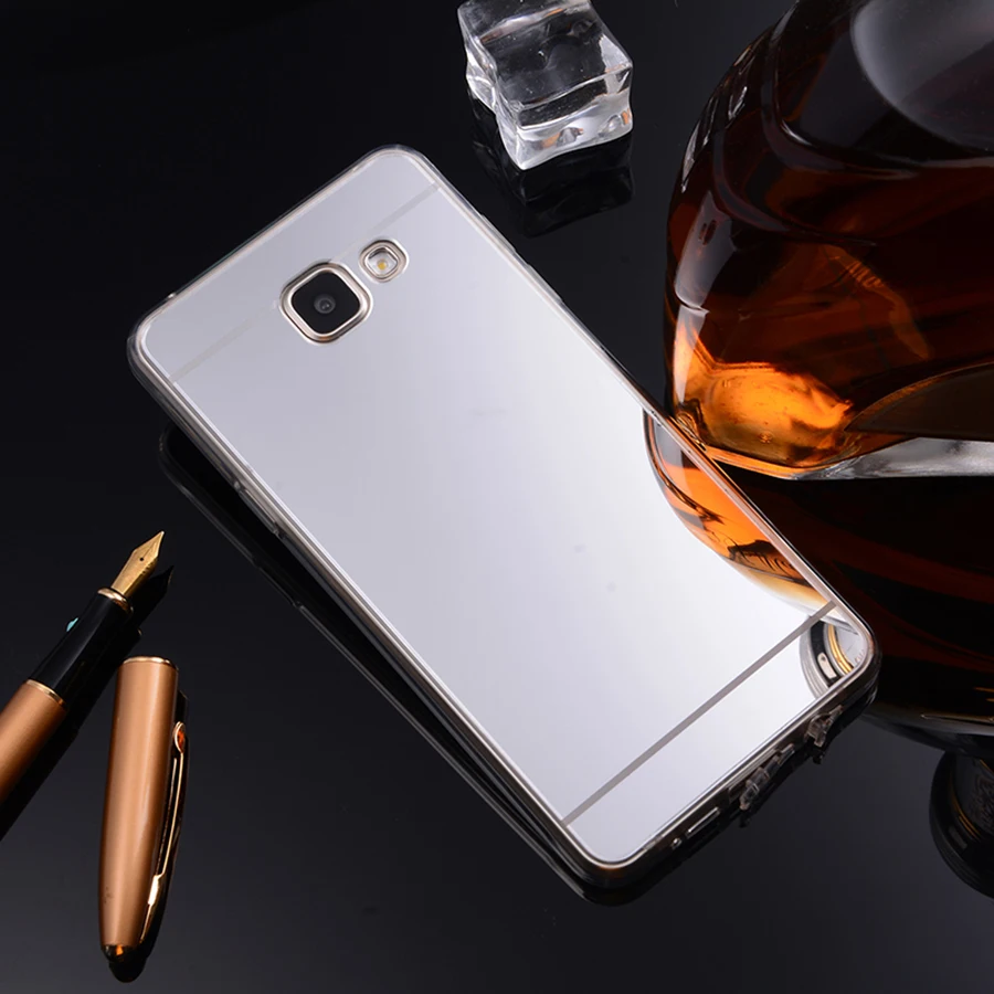 Телефонные чехлы для Samsung Galaxy A5 2016 чехол с зеркальной поверхностью мягкая Задняя