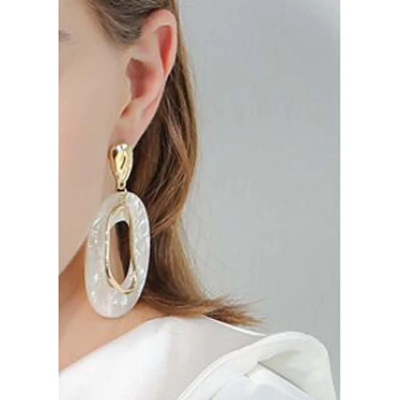 Women Irregular Circle Drop Earrings Fashion Simple Pendant Earrings AM0630