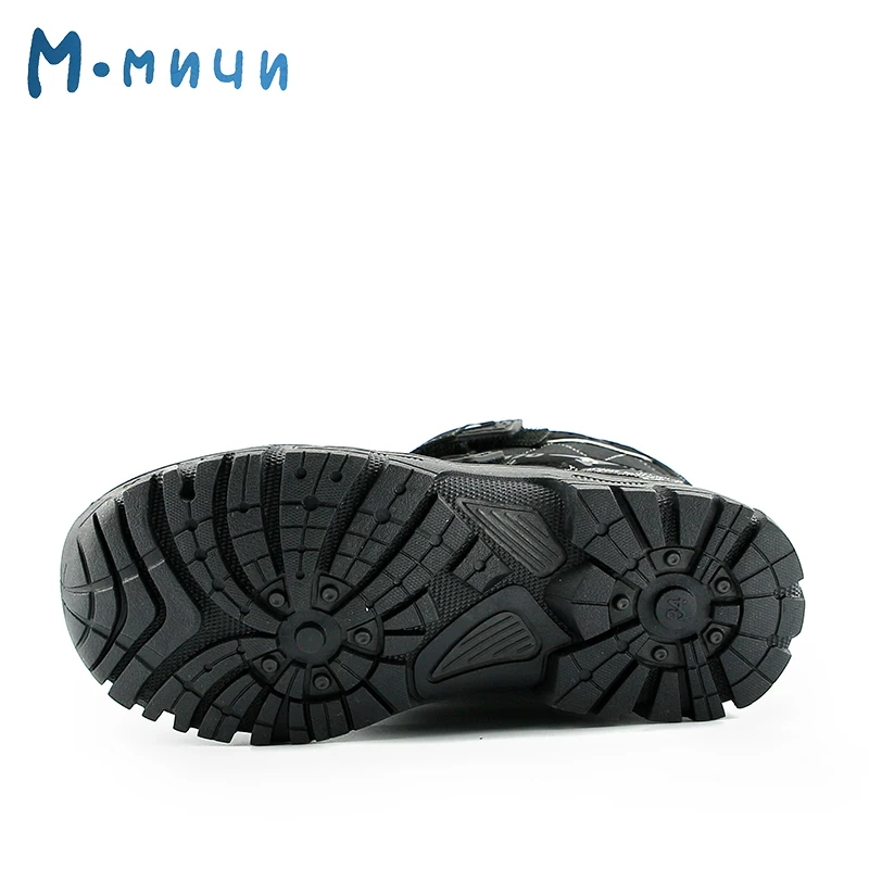 MMNUN 2018 Children's Shoes Winter Kids Boots Anti-slip For Boys Ankle Warm Snow Size 32-37 ML9755 | Мать и ребенок