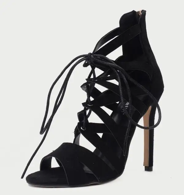 Женские пикантные летние туфли гладиаторы на высоком каблуке Zapatos Mujer женские