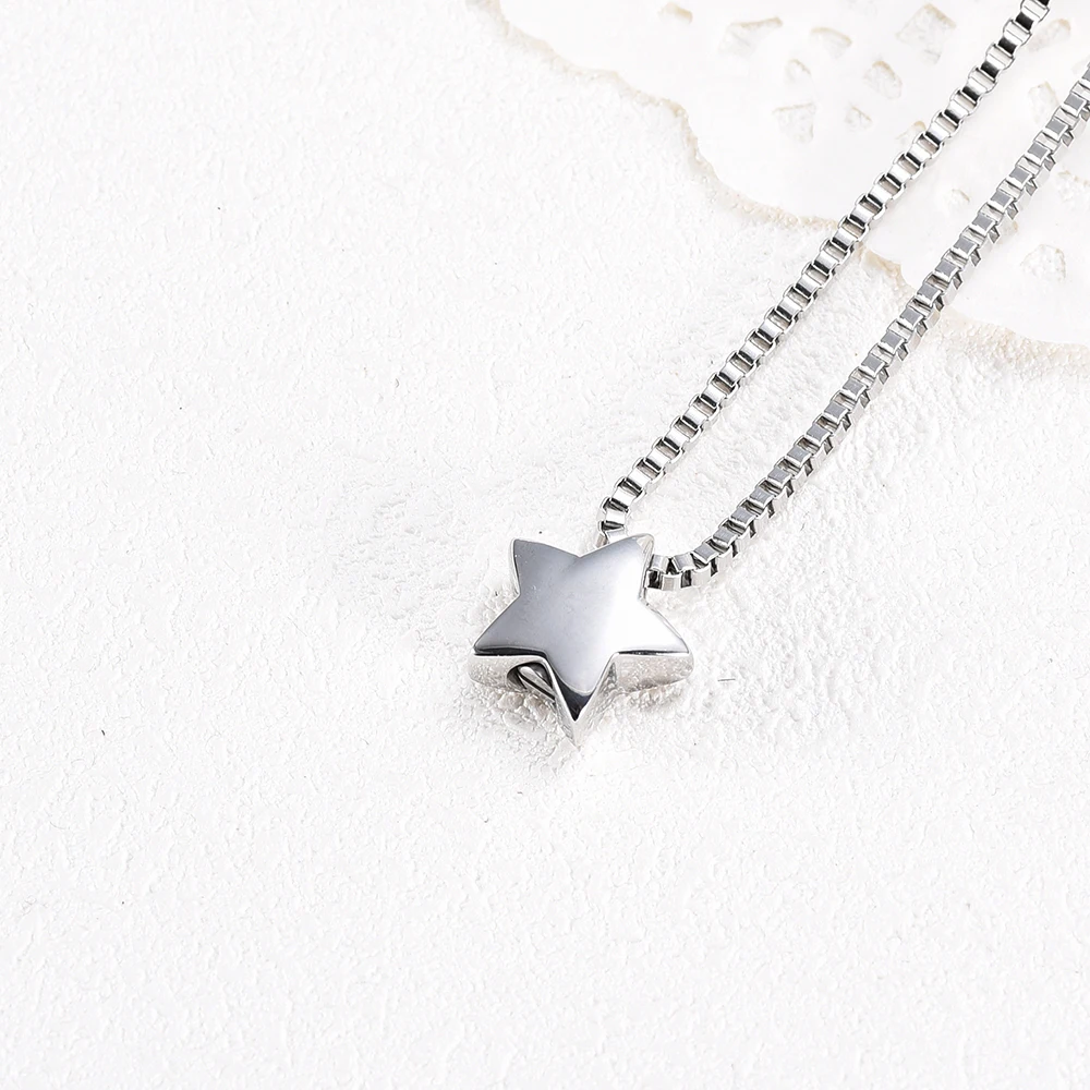 Женская Милая блестящая маленькая звезда модное ожерелье с памятью о золе